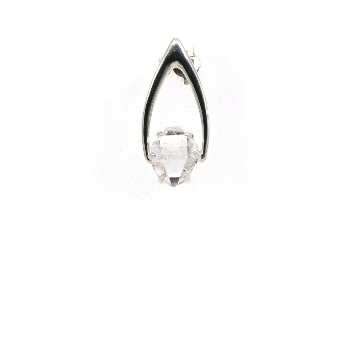 herkimer diamond natural pendant, front view showing natural stone face — Eternal Spirit