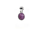 ruby cabochon oval pendant, front view showing natural stone face — Eternal Spirit