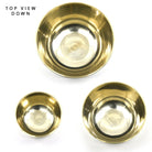 gazing down into the 10cm Gold High Side KH8 Base chakra singing bowl — Eternal Spirit