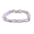 tumbled Kunzite bead bracelet with soft pink polished stones — Eternal Spirit