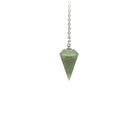 Iridescent Blue-Grey Labradorite small faceted pendulum on silver chain — Eternal Spirit