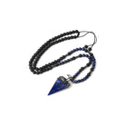Deep Royal Blue Lapis Lazuli triangular point pendant on silver chain — Eternal Spirit