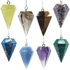 Array of large faceted crystal pendulums in assorted gemstones — Eternal Spirit