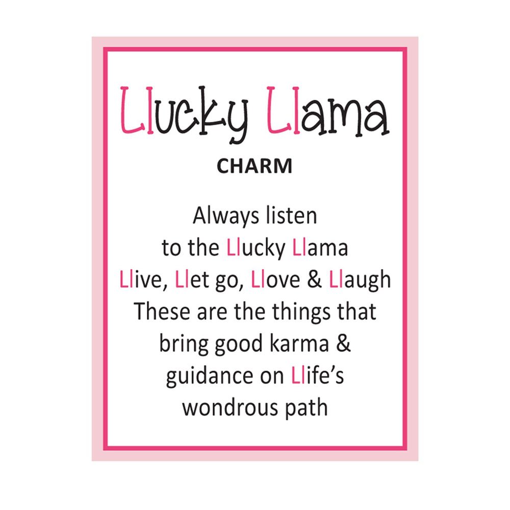 "Lucky Llama" charm, reverse side craftsmanship — Eternal Spirit