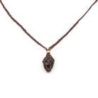 Brown macrame drawstring pouch for crystal storage and travel — Eternal Spirit