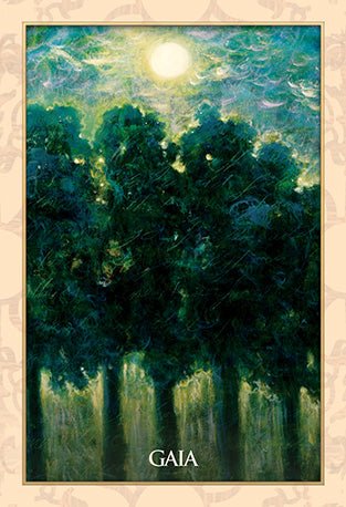 Magdalene Oracle card illuminating the deck's rich colour palette — Eternal Spirit