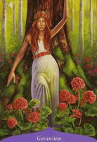 Magic of Flowers Oracle card showing the deck's detailed artistic vision — Eternal Spirit