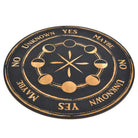 Black Moon Phases pendulum board with engraved symbols — Eternal Spirit