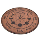 Brown Moon Phases pendulum board with engraved symbols — Eternal Spirit