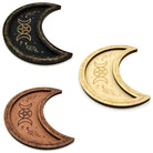 Moon trinket dishes in Black, Brown and Gold — Eternal Spirit
