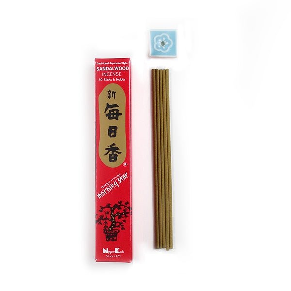incense sticks - morning star "sandalwood", artisan packaging on white background — Eternal Spirit