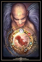 Oracle Of Visions Oracle deck, Good Things to Come card with rainbow horizon and tranquil landscape — Eternal Spirit