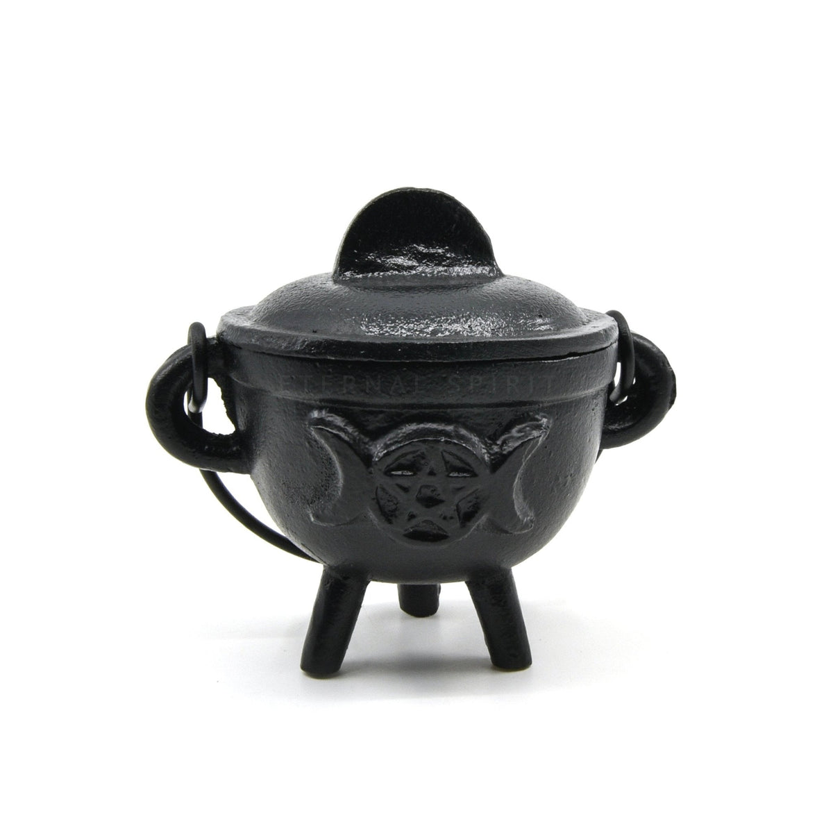 Cast iron Triple Moon cauldron for ritual and ceremony (moon p1) — Eternal Spirit
