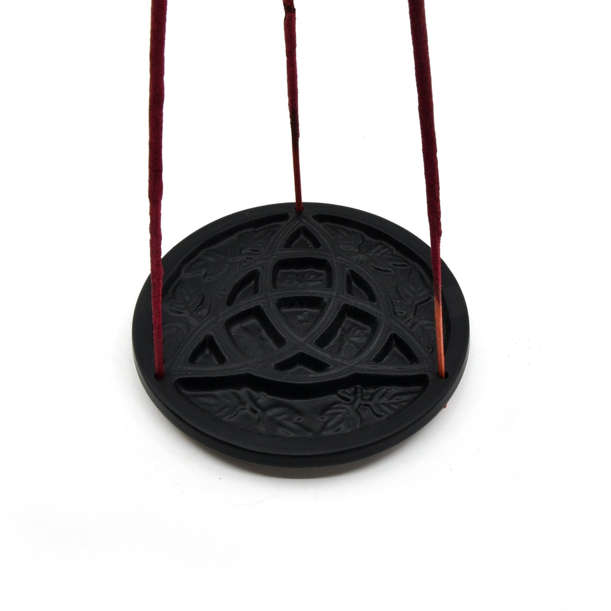 Aluminium "Triquetra" incense holder, detail view — Eternal Spirit