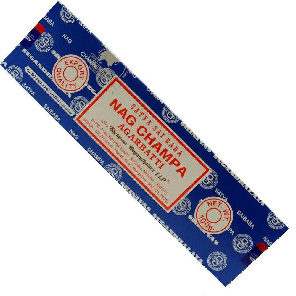 incense sticks - nag champa (100g), artisan packaging on white background — Eternal Spirit