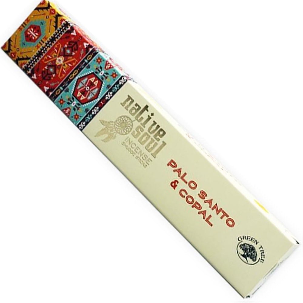 incense sticks - native soul "palo santo & copal", aromatic herbal bundle on white background — Eternal Spirit