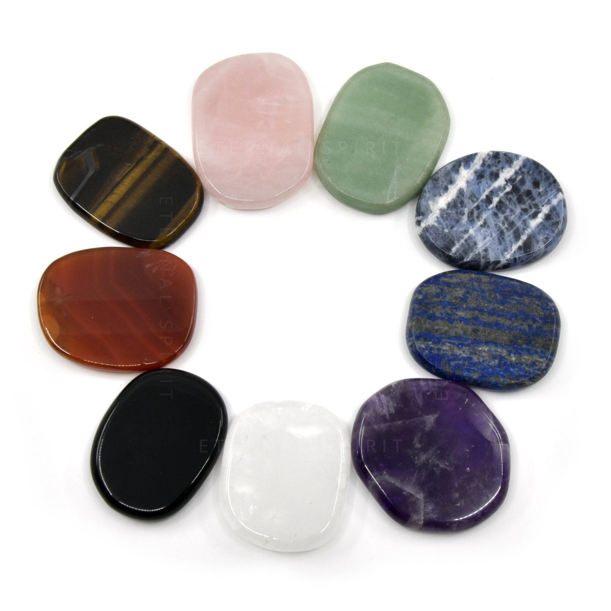 banded Chevron Amethyst hand-polished palm stone — Eternal Spirit