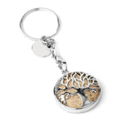 Sandy Earth-Toned Jasper (Picture) Tree of Life crystal key ring — Eternal Spirit