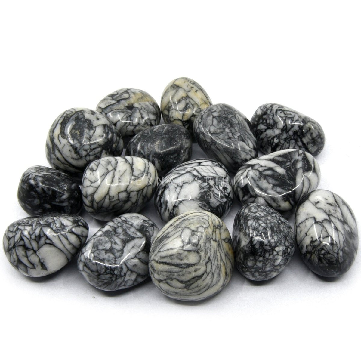 collection of polished Pinolith tumble stones — Eternal Spirit