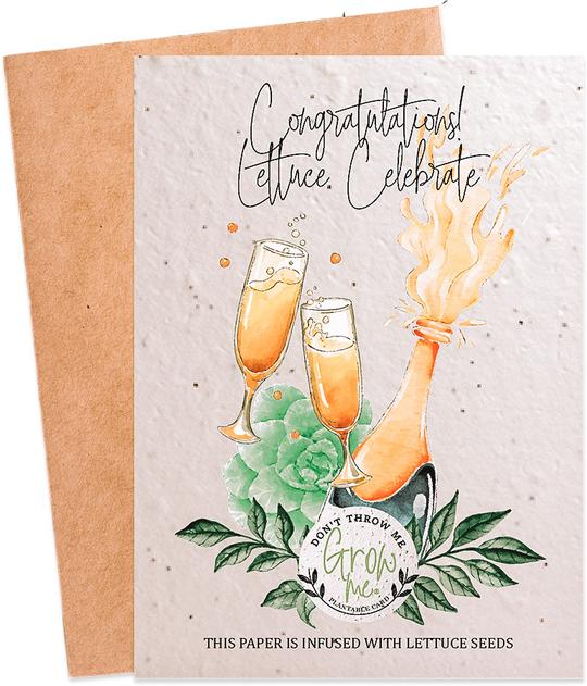 Plantacard plantable greeting card, Celebrate, blooming with wildflower seeds — Eternal Spirit