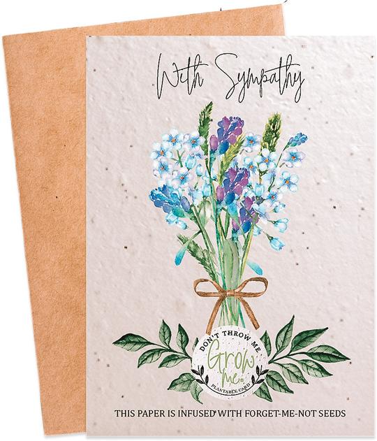 Plantacard plantable greeting card, Sympathy, blooming with wildflower seeds — Eternal Spirit