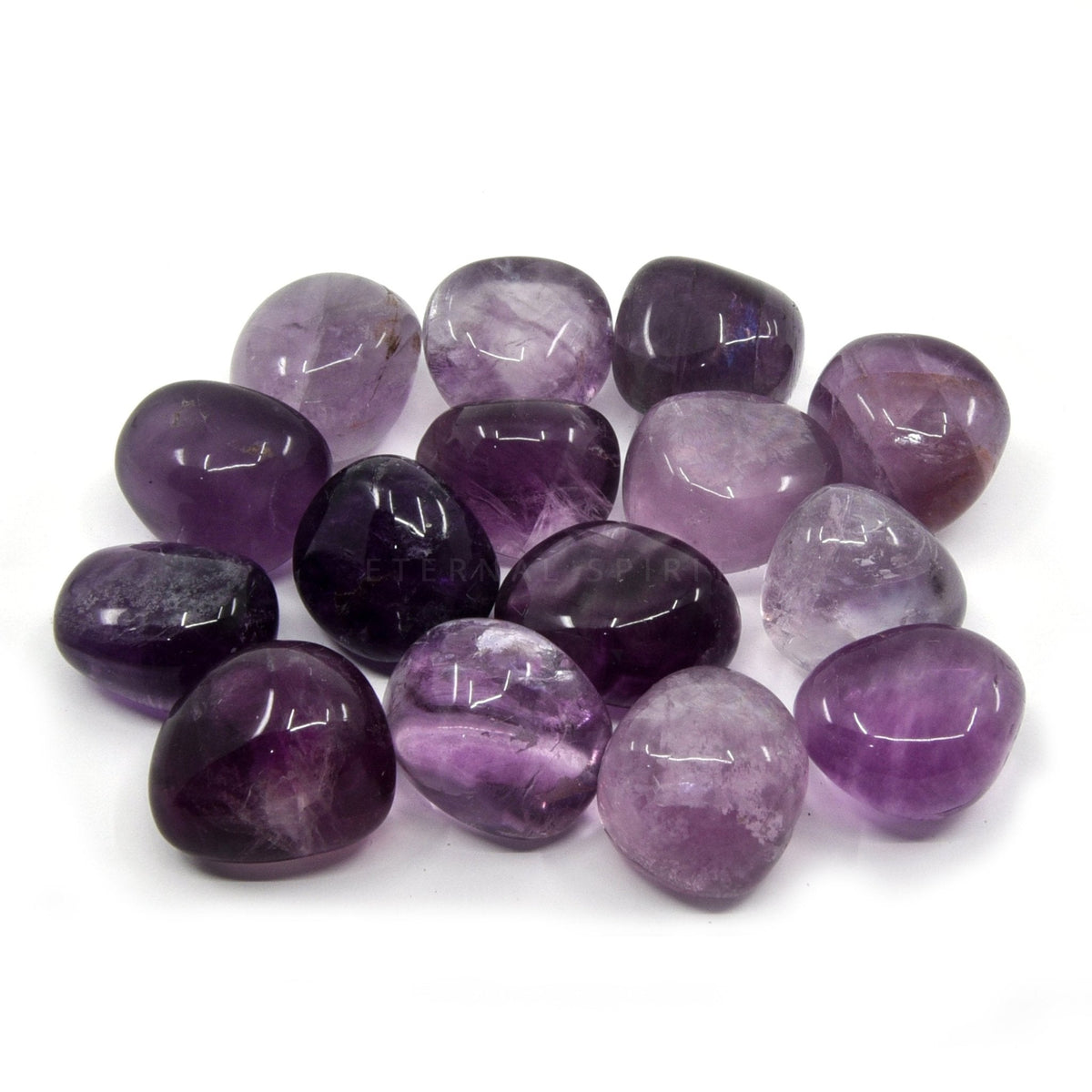 collection of polished Fluorite (Purple) tumble stones — Eternal Spirit