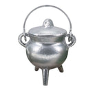 Cast iron silver cauldron, interior and handle detail — Eternal Spirit