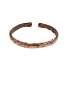 Copper patterned bracelet (large), warm patina finish — Eternal Spirit