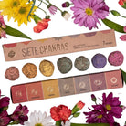 sagrada madre (seven chakras) smudge bombs, vibrant packaging face-on with fresh flowers and botanicals — Eternal Spirit