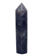 pink Tourmaline in Quartz generator point #3112, showcasing natural beauty — Eternal Spirit
