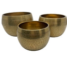 13.5cm Yellow Hammered Madal singing bowl attuned to the Base chakra — Eternal Spirit