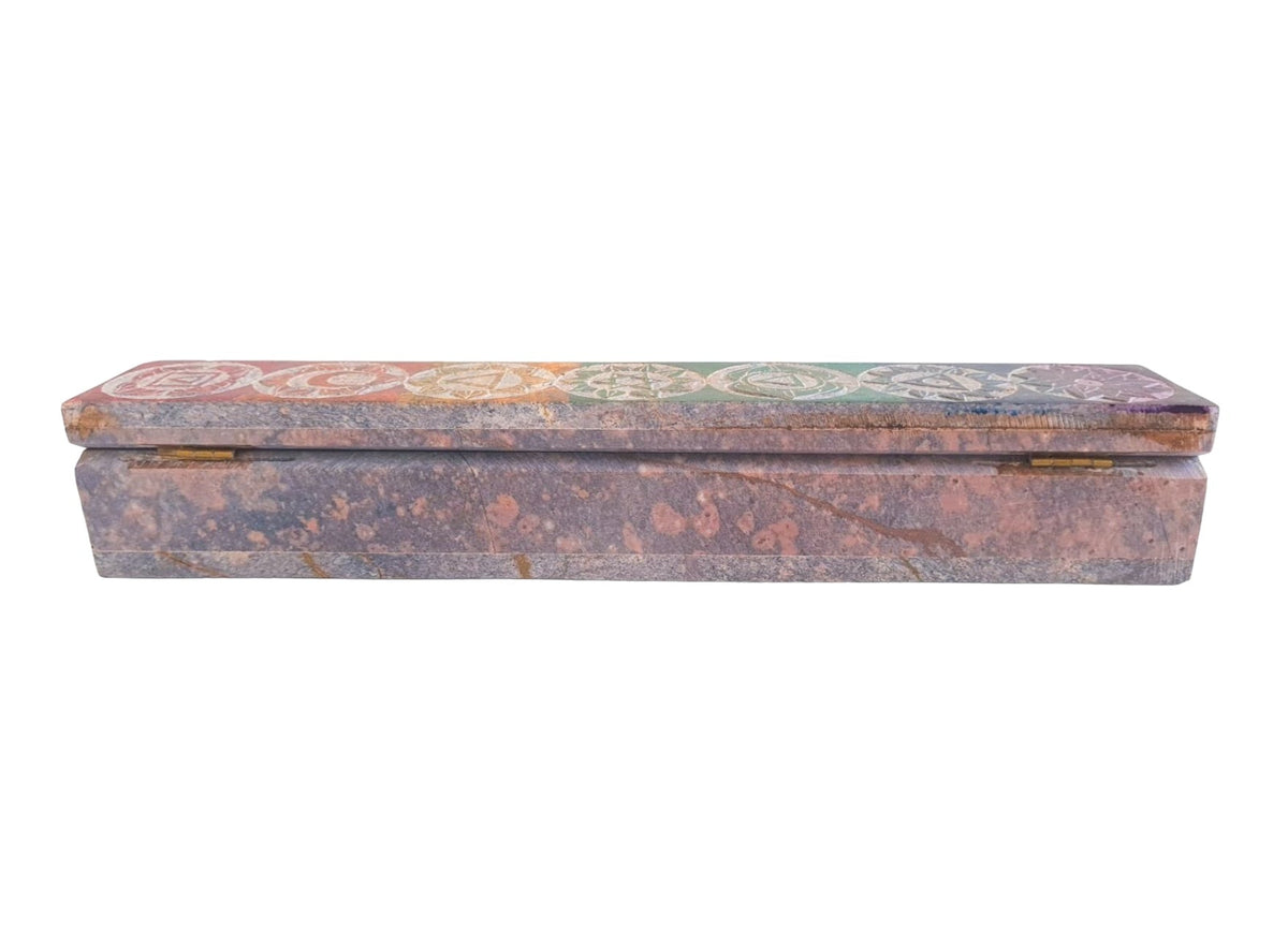 Soapstone incense box, open showing interior — Eternal Spirit