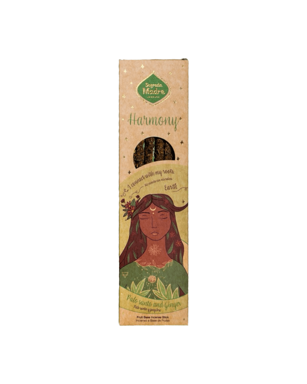incense sticks - sagrada madre (five elements) - earth/harmony, artisan packaging on white background — Eternal Spirit