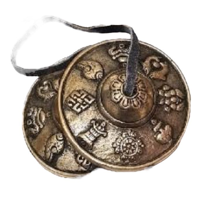 Auspicious tingsha cymbals 4.5cm, paired for meditation — Eternal Spirit