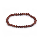 polished Jasper (Red) 4mm round bead bracelet on white background — Eternal Spirit