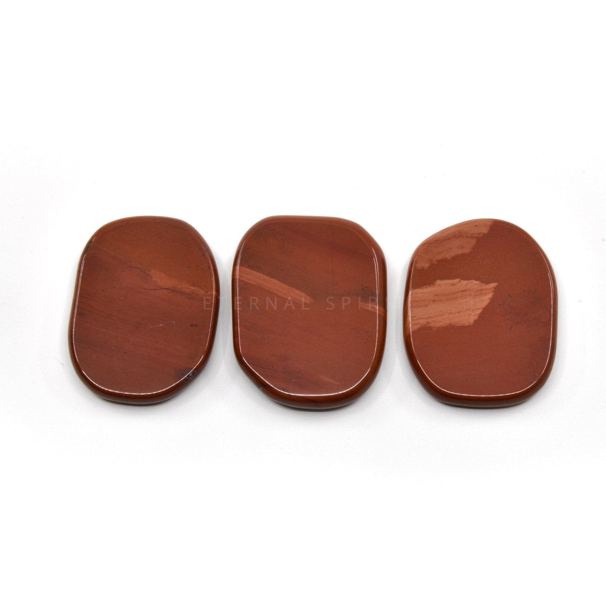 earthy red Jasper hand-polished palm stone — Eternal Spirit