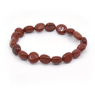 polished Jasper (Red) tumbled round bead bracelet on white background — Eternal Spirit