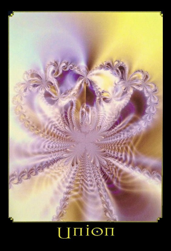 Return Of Spirit Cards, Union card with luminous angelic figure ascending in white light — Eternal Spirit