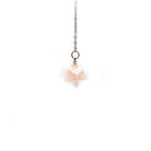 Soft Pink Quartz (Rose) merkaba star pendulum on silver chain — Eternal Spirit