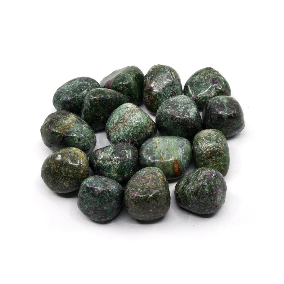 collection of polished Ruby Fuchsite tumble stones — Eternal Spirit
