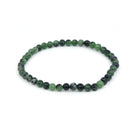 polished Ruby Zoisite 4mm round bead bracelet on white background — Eternal Spirit