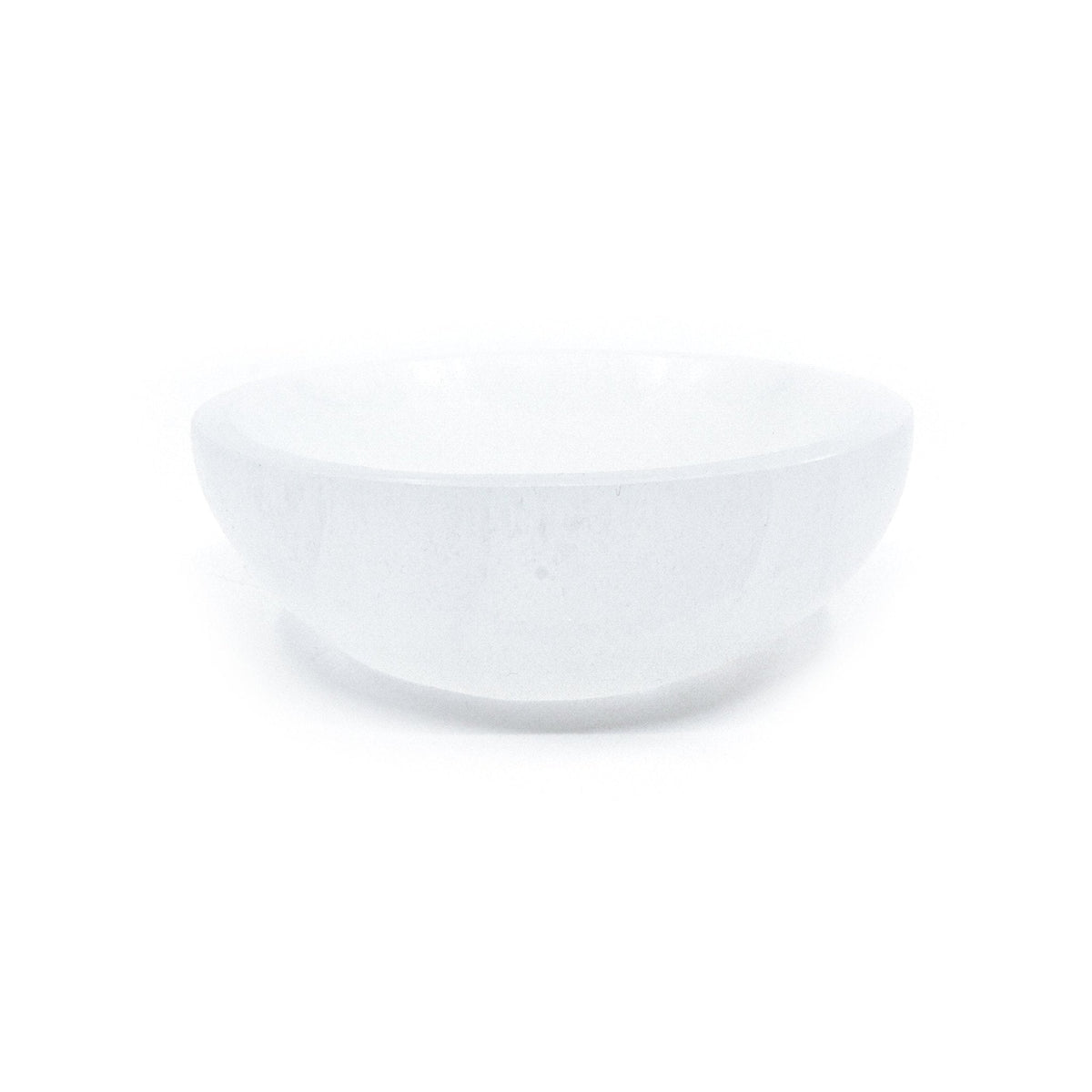 luminous white Selenite charging bowl 09.5cm with Round design, showcasing natural beauty — Eternal Spirit