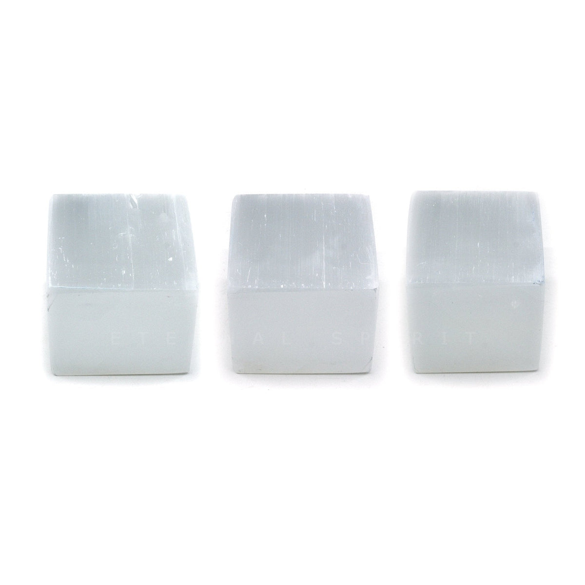 luminous white Selenite polished cube, showcasing natural beauty — Eternal Spirit