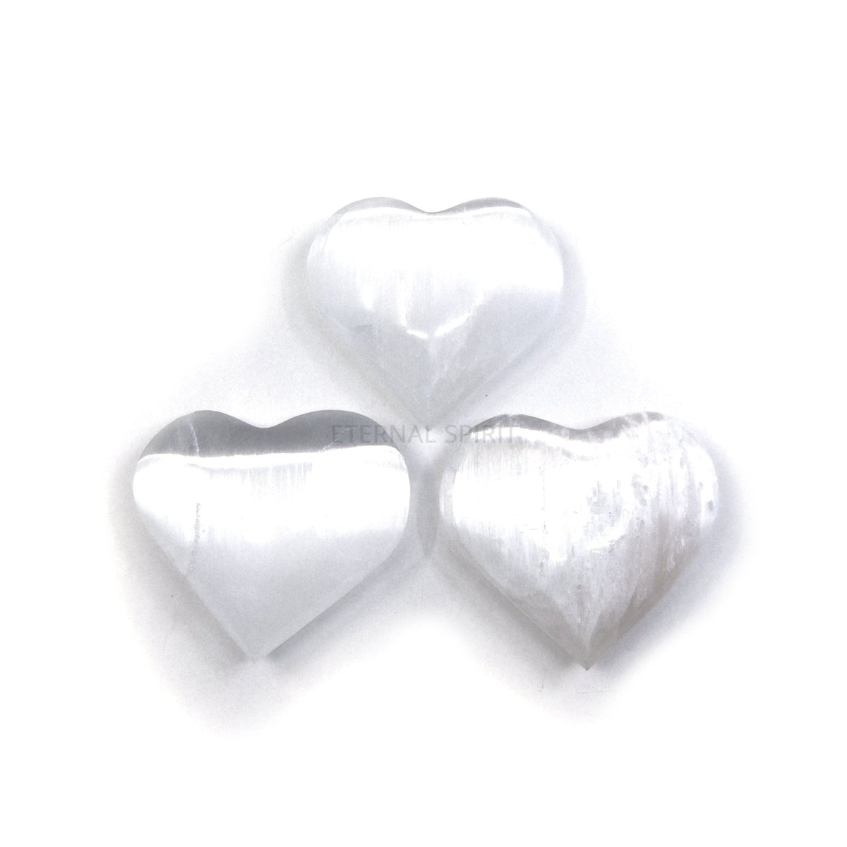 luminous white Selenite heart 6cm — Eternal Spirit