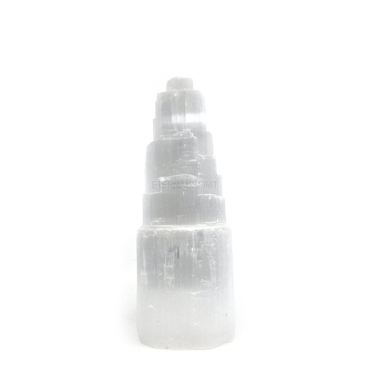 luminous white Selenite crystal lamp (S), natural texture detail — Eternal Spirit