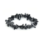 natural Shungite crystal chip bracelet with raw stone texture — Eternal Spirit