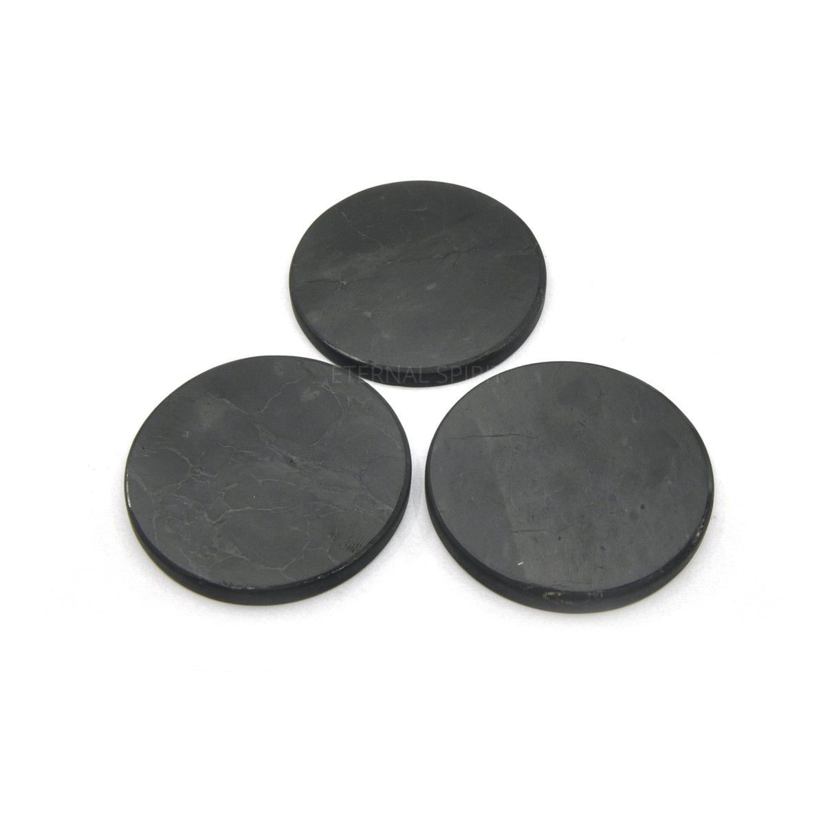 deep charcoal Shungite discs #3034, showcasing natural beauty — Eternal Spirit
