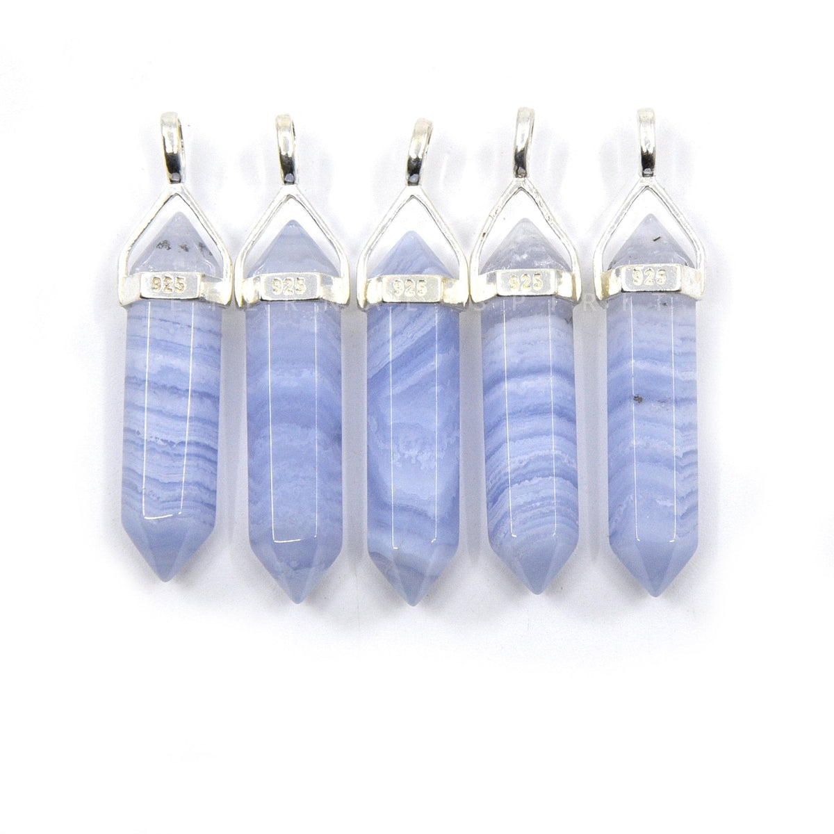silver double terminated pendant in Amethyst, showing natural stone detail — Eternal Spirit