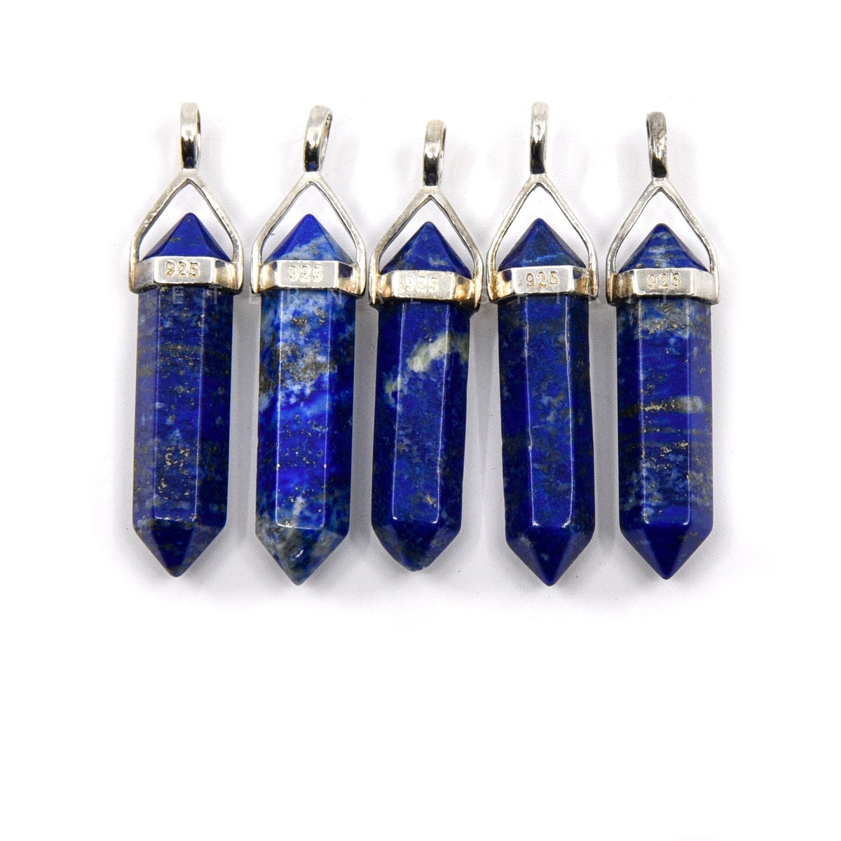 silver double terminated pendant in Quartz (Rose), showing natural stone detail — Eternal Spirit