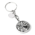 Black With White Snowflakes Obsidian (Snowflake) Tree of Life crystal key ring — Eternal Spirit